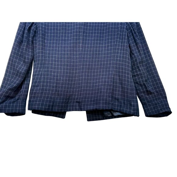 Pendleton  Womens Classic Blue Checkered Blazer Jacket Size 10 Made In USA - Picture 9 of 13